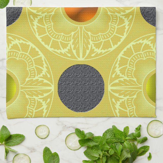 Modernt Art Deco–inspirerat Kökshandduk (Vikta)