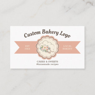Modernt bagerihatt konditor logodesign visitkort