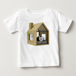 Modernt bambus och glas litet hus t shirt