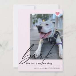 Modernt Bark De håriga änglarna sjunger hund Julkort