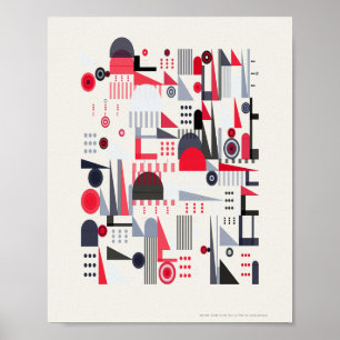 Modernt Bauhaus-mönster Poster