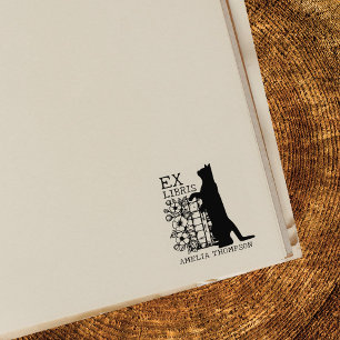 Modernt bibliotekskatt, exlibris stämpel