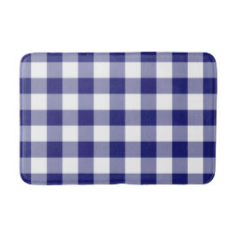 Modernt Blått Gingham Badrumsmatta