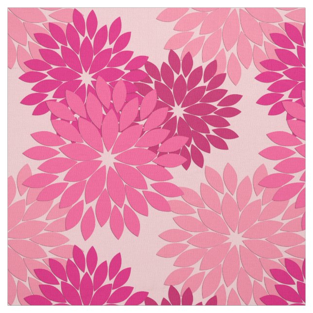 Modernt blom- Kimonotryck, korallrosa Tyg (Provkarta)