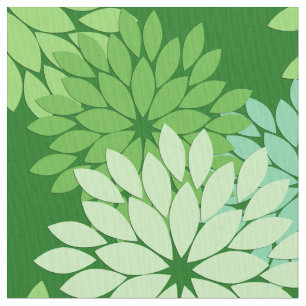 Modernt blom- Kimonotryck, limefruktgrönt Tyg