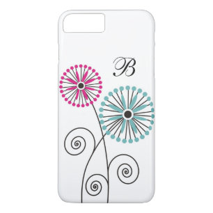 Modernt blom- Monogrammed