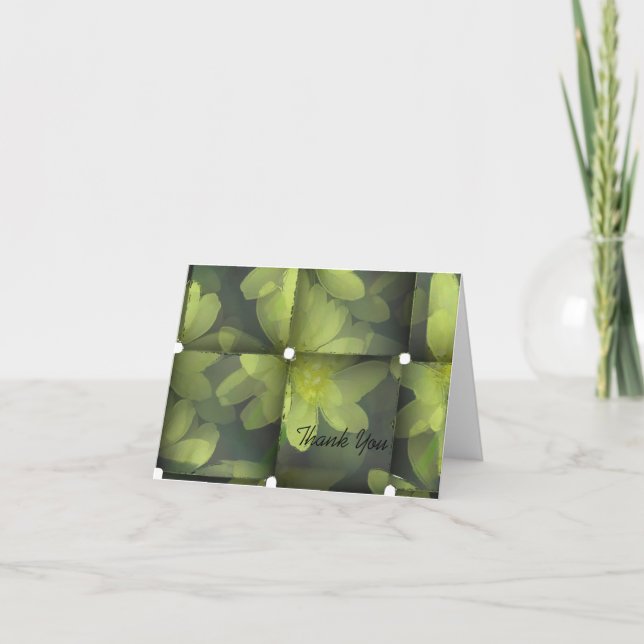Modernt blom- tack kort (Framsida)