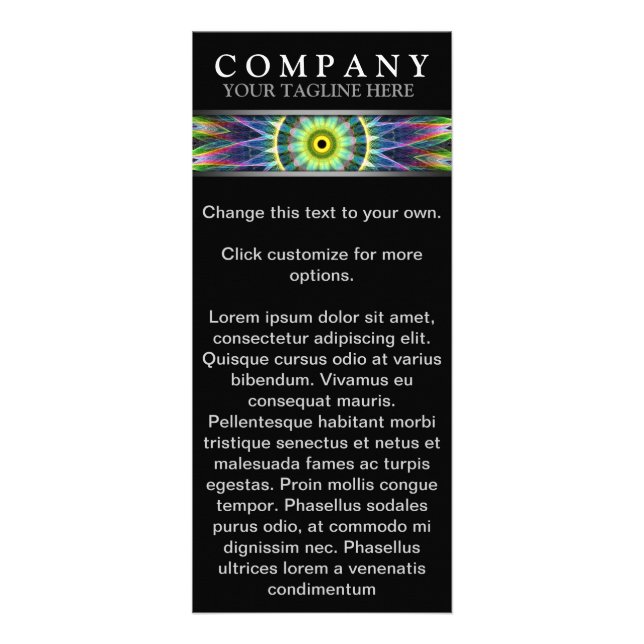 Modernt blommaöga reklamkort (Framsidan)