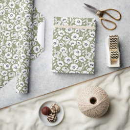Modernt blommönster presentpapper