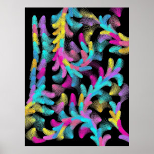Modernt blomster Mönster Poster