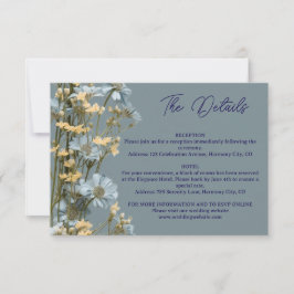Modernt blomsterdetaljerat följekort OSA kort