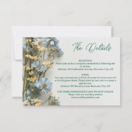 Modernt blomsterdetaljerat följekort OSA kort