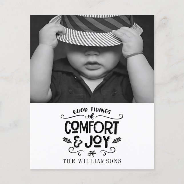 Modernt bondgårdshus | Svart och vit budgetkort (Framsida)