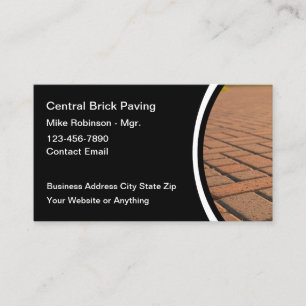 Modernt Brick Pavers Affärskort Design Visitkort