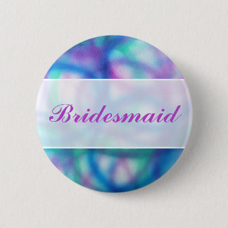 Modernt bröllop. Färgrik abstrakt. Brudtärna Knapp