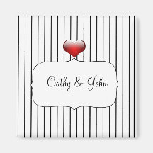 Modernt bröllop för svartvita randar