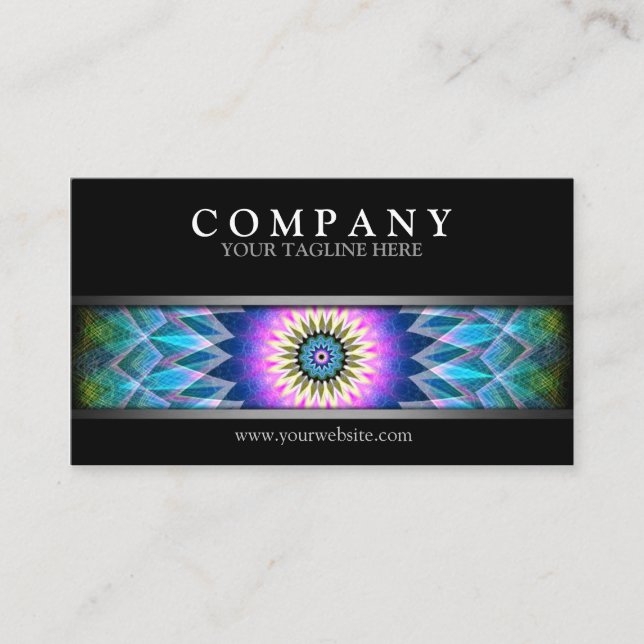 Modernt centrera pekar visitkort (Framsida)