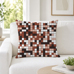 Modernt Choco Geometriskt Mönster Kudde