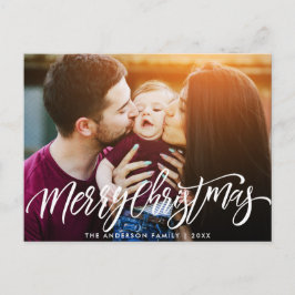 modernt christmas-skript, överläggningsfotokort vykort