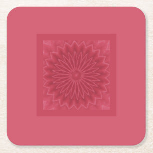 Modernt designermönstrat rosa blommotiv dekorativt underlägg papper kvadrat