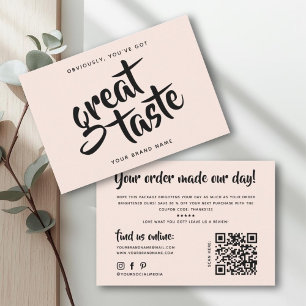 Modernt du har en bra smak qr-kod tack visitkort