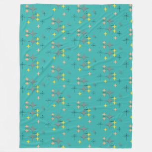 Modernt Eames atom- Starbursts för mitt- Fleecefilt