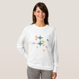 Modernt Eames atom- Starbursts för mitt- Tee
