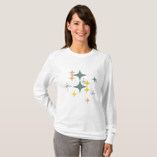 Modernt Eames atom- Starbursts för mitt- Tee Shirt