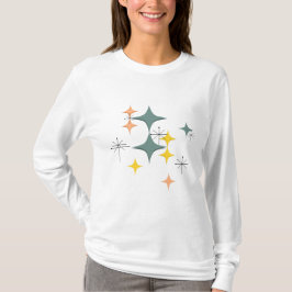 Modernt Eames atom- Starbursts för mitt- Tee Shirt