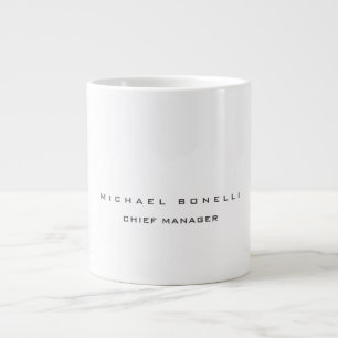 Modernt Eget Namn Professionell Minimalistisk Enke Jumbo Mugg