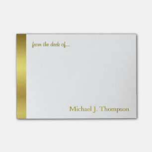 Modernt elegantt guld omkullkastar post-it block