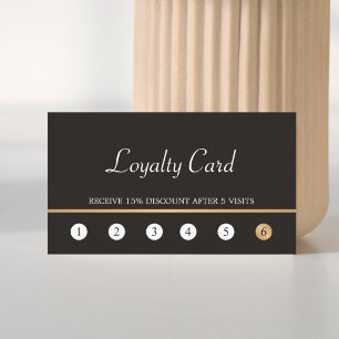 Modernt elegantt mörkt Fauxguld fodrar Lojalitetskort