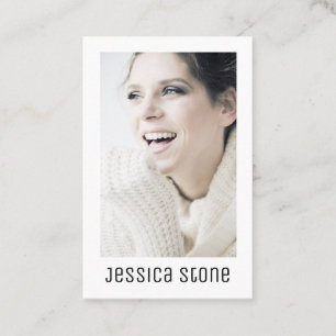 Modernt elegantt självporträtt visitkort