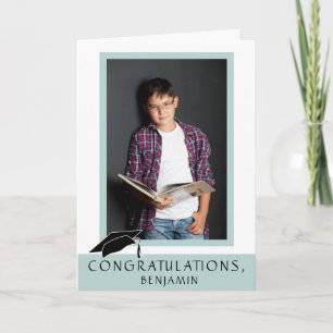 Modernt enkelt grattisstudentenfoto kort