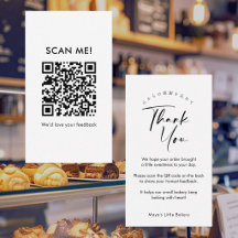Modernt enkelt skript Lämna en recension QR-kod