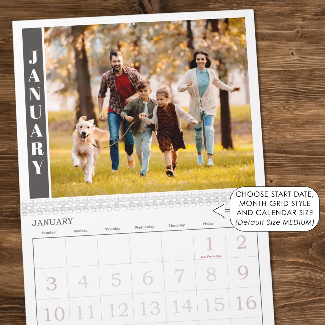Modernt Enstaka Foto Per Månad och Kollaage på Oms Kalender (Skapare uppladdad)
