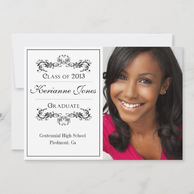 Modernt examensbevis för foton meddelande (Framsida)