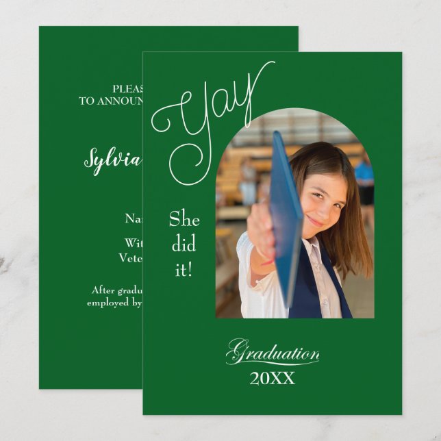 Modernt examensbevis för högskoleexamen med foto kort (Fram/baksida)