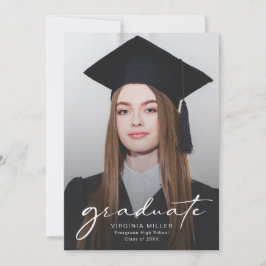 Modernt examensbevis Manus Foto Examen Inbjudningar