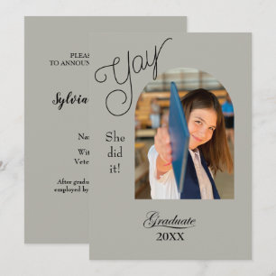 Modernt examensbevis med foto kort