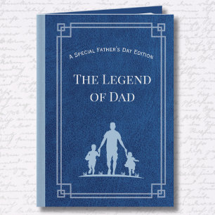 Modernt faderdagskort med tema från Blue Book Kort