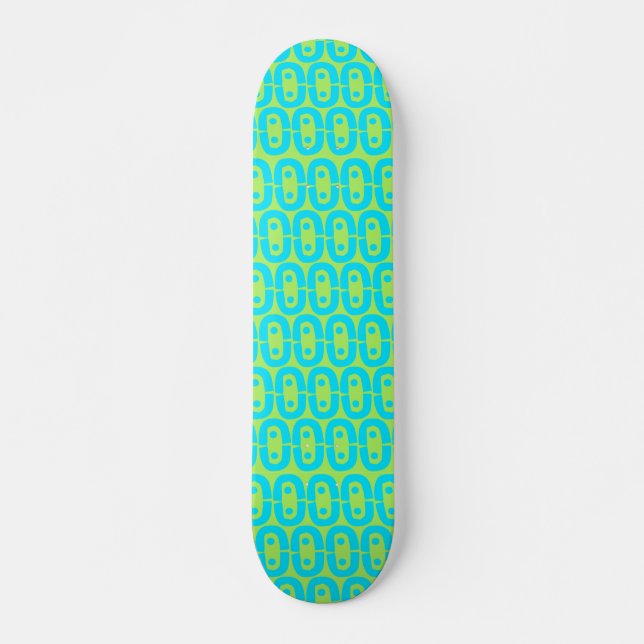 modernt färgglatt mönster mini skateboard bräda 18,5 cm (Framsida)