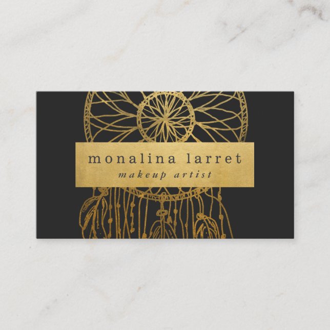 Modernt Fauxguld omkullkastar bohemdrömstopparen Visitkort (Framsida)
