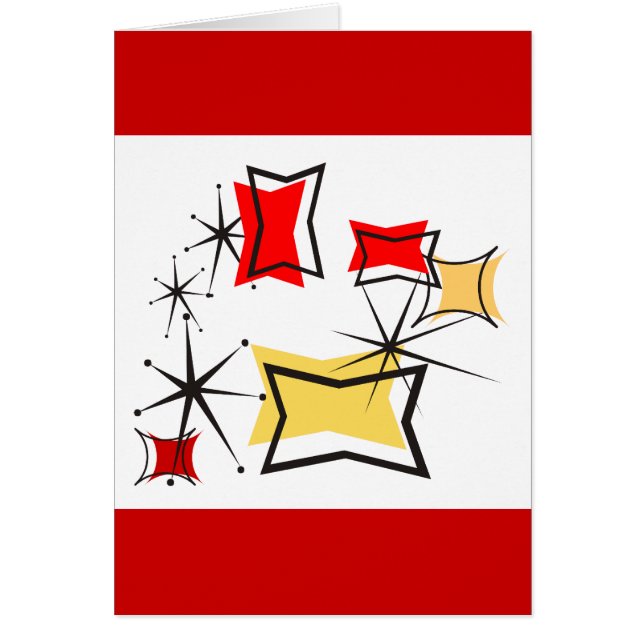 Modernt femtiotal hälsningskort (Framsidan)