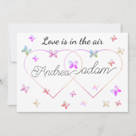 modernt fjärilslanghjärta inbjudningar