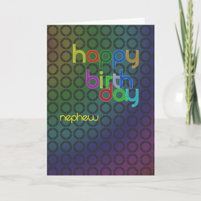 Modernt födelsedagkort för brorson kort (Framsida)