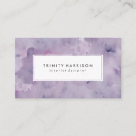 Modernt för vattenfärg | för lavendel purpurfärgat visitkort
