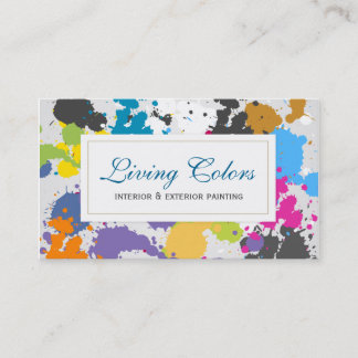 Modernt Företagskort för Professionell Målningsfir Visitkort