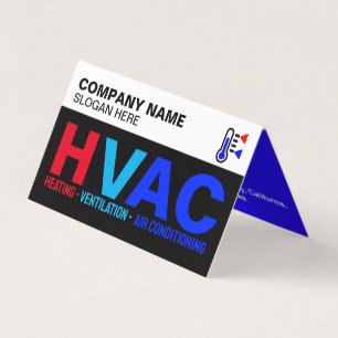 Modernt företagslogotyp, unik professionell HVAC Visitkort