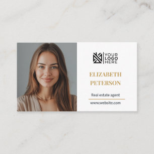 Modernt företagsvisitkort redigerbar mall foto qr visitkort